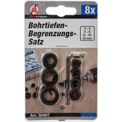 Kit de Limitation de Profondeur de Perçage 8 Pièces - Accessoires Précis et Polyvalents - BGS