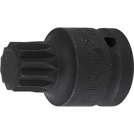 Douille à Embouts Choc 55 mm - 20 mm (3/4 ) M24, Denture Multiple Intérieure XZN - Résistante et Précise - BGS