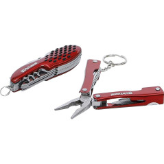 Jeu d Outils Multifonctions Inoxydable - 2 pcs - Compact et Durable, Acier - D-Work