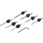 Jeu de Forets Coniques 8 pcs - Acier, Précision et Polyvalence - - BGS