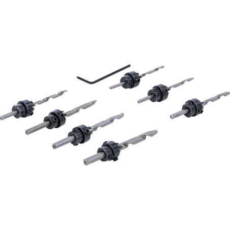 Jeu de Forets Coniques 8 pcs - Acier, Précision et Polyvalence - Pro - D-Work