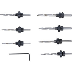 Jeu de Forets Coniques 8 pcs - Pro - Acier, Précision et Polyvalence - D-Work