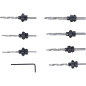Jeu de Forets Coniques 8 pcs - Acier, Précision et Polyvalence - - BGS