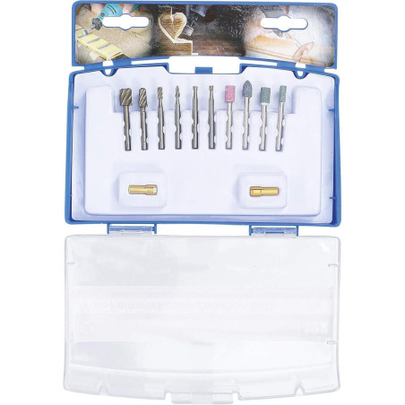 Jeu d Accessoires pour Mini-Outil de Précision 12 pcs - Polyvalence et Précision, Plastique, Pro - D-Work
