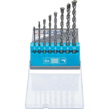 Jeu de Mèches pour Pierre 3-10 mm - 8 pcs - Perçage Précis et Durable, Acier Haute Performance - D-Work