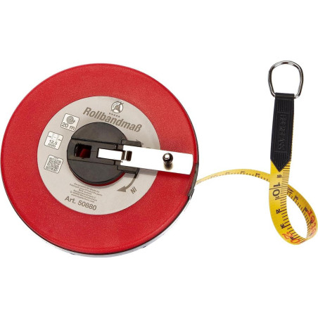 Mètre Ruban 20 m x 12,5 mm Précision et Robustesse pour Mesures Longues - BGS