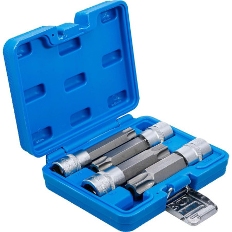 Jeu de Douilles et Embouts 12,5 mm (1/) Profil T Torx Percé - 4 pcs - Précision et Robustesse - D-Work