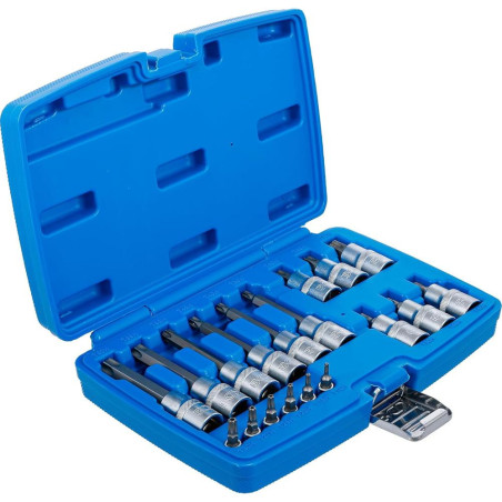 Jeu de Douilles et Embouts 18 Pièces - Profil T Torx avec Perçage - Polyvalent et Pratique - BGS