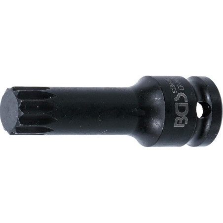 Douille à Embouts Choc 78 mm - 12,5 mm (1/2), Denture Multiple Intérieure XZN - Résistante et Précise - D-Work