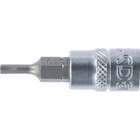 Douille à Embouts 6,3 mm (1/4 ) Profil TS Torx Plus - Perçage TS10 - Précision et Fiabilité - BGS