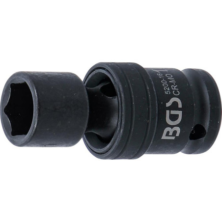 Douille à Rotule Choc 12,5 mm (1/2) - 16 mm - Précision et Robustesse, Acier, Zones Difficiles - D-Work