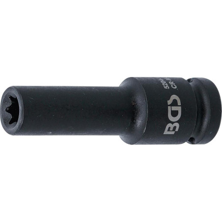 Douille à Choc Longue Profil E 12,5 mm (1/2 ) E12 - Acier Résistant - Usage Professionnel et Durable - BGS