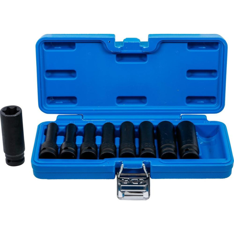 Jeu de Douilles à Choc Longues Profil E 12,5 mm (1/2) E10 - E24 - 9 pcs - Performance et Durabilité - D-Work Jeu de Douilles à Choc Longues Profil E 12,5 mm (1/2) E10 - E24 - 9 pcs - Performance et Durabilité - D-Work