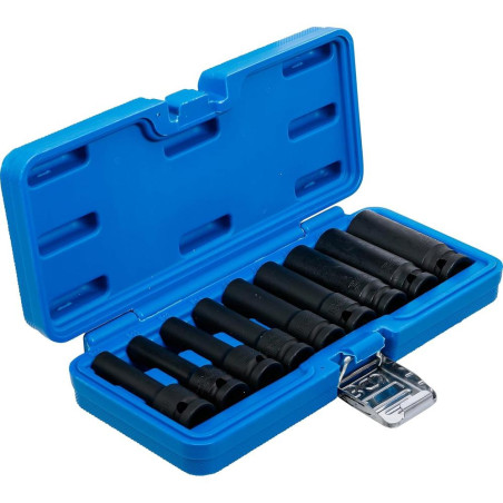 Jeu de Douilles à Choc Longues Profil E 12,5 mm (1/2) E10 - E24 - 9 pcs - Performance et Durabilité - D-Work