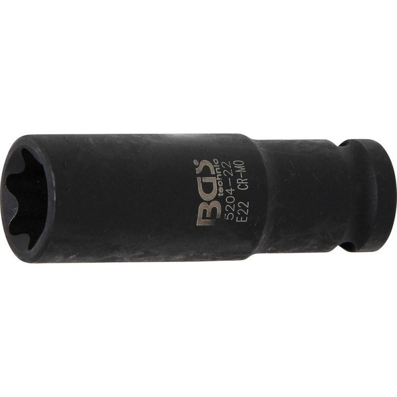 Douille à Choc Longue Profil E 1/2 E22 - Acier Résistant - Usage Professionnel - BGS