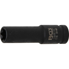 Douille à Choc Longue Profil E 12,5 mm (1/2) E16 Résistante et Précise, Acier - D-Work