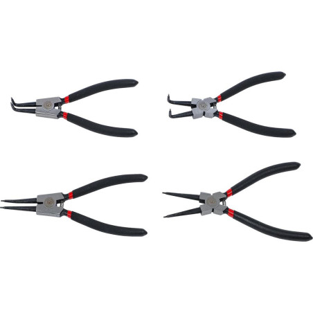 Jeu de Pinces à Circlips 175 mm - 4 pcs - Précision et Durabilité, Pro, Acier Résistant - D-Work