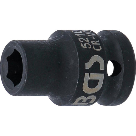 Douille à Choc Six Pans 12,5 mm (1/2 ) - 10 mm - Résistante et Précise - BGS