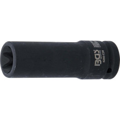 Douille à Choc Longue Profil E 20 mm (3/4) E28 - Puissance et Durabilité, Acier, Zones Difficiles - D-Work