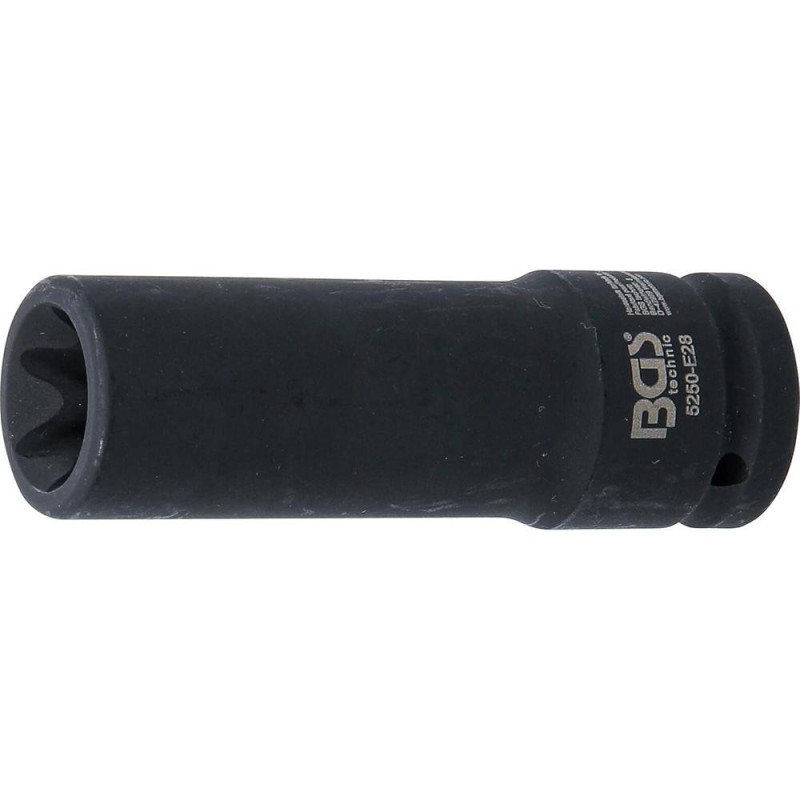 Douille à Choc Longue Profil E 20 mm (3/4) E28 - Puissance et Durabilité, Acier, Zones Difficiles - D-Work Douille à Choc Longue Profil E 20 mm (3/4) E28 - Puissance et Durabilité, Acier, Zones Difficiles - D-Work