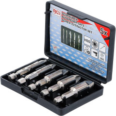 Jeu d Extracteurs de Vis 5 pcs - Dévissage Facile et Rapide, Pro - Acier Résistant - D-Work