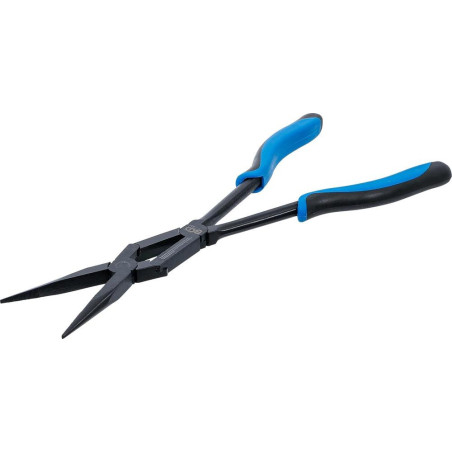 Pince à Double Articulation Pointe Droite 350 mm - Acier, Précision et Maniabilité - BGS