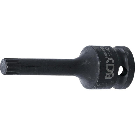 Douille à Embouts à Choc 75 mm - 12,5 mm (1/2), Denture Multiple Intérieure XZN - Précision et Robustesse - D-Work