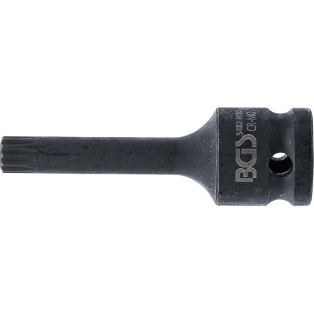 Douille à Embouts à Choc 75 mm - 12,5 mm (1/2), Denture Multiple Intérieure XZN - Précision et Robustesse - D-Work