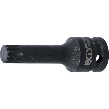 Douille à Embouts à Choc 78 mm - 12,5 mm (1/2), Denture Multiple Intérieure XZN - Précision et Robustesse - D-Work