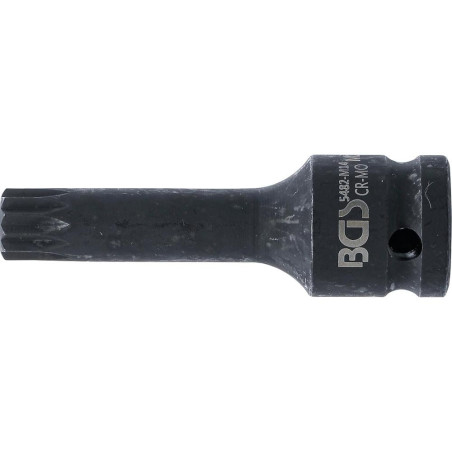 Douille à Embouts à Choc 78 mm - 12,5 mm (1/2), Denture Multiple Intérieure XZN - Précision et Robustesse - D-Work