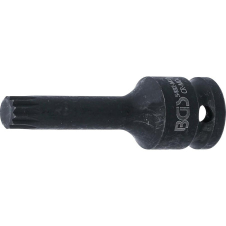 Douille à Embouts à Choc 75 mm - 12,5 mm (1/2), Denture Multiple Intérieure XZN - Précision et Robustesse - D-Work