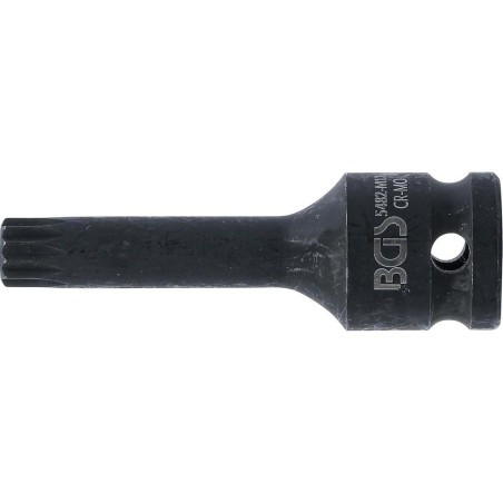 Douille à Embouts à Choc 75 mm - 12,5 mm (1/2), Denture Multiple Intérieure XZN - Précision et Robustesse - D-Work
