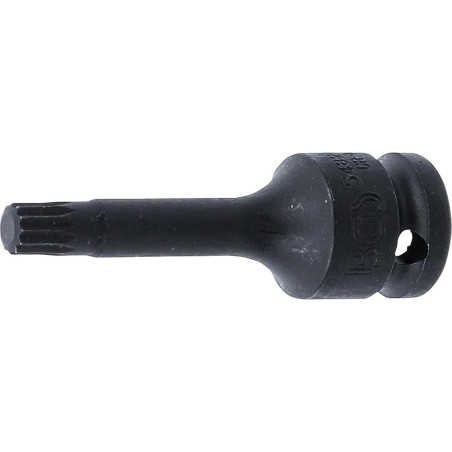 Douille à Embouts à Choc 75 mm - 12,5 mm (1/2), Denture Multiple Intérieure XZN M9 - Résistante et Précise - D-Work