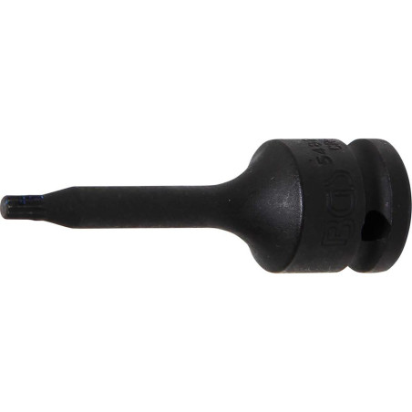Douille à Embouts à Choc 75 mm - 12,5 mm (1/2 ), Denture Multiple Intérieure XZN M5 - Résistante et Précise - BGS
