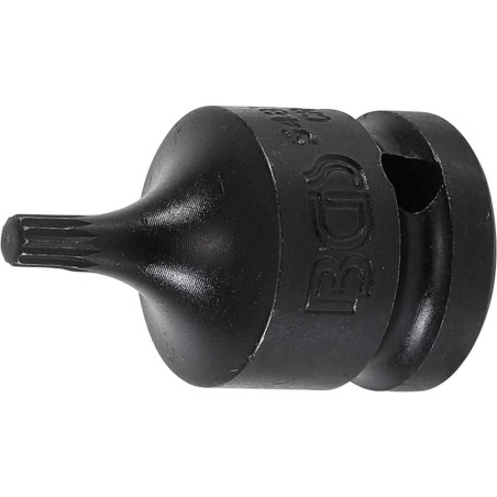Douille à Embouts à Choc 43 mm - 12,5 mm (1/2), Denture Multiple Intérieure XZN M5, Résistante et Précise - D-Work
