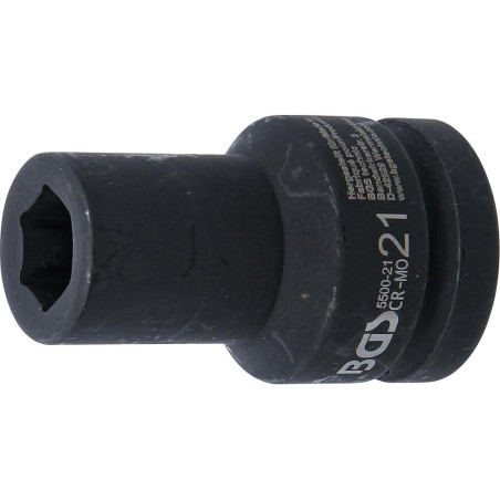 Douille à Choc Six Pans Longue 25 mm (1 ) - 21 mm - Puissance et Précision - BGS
