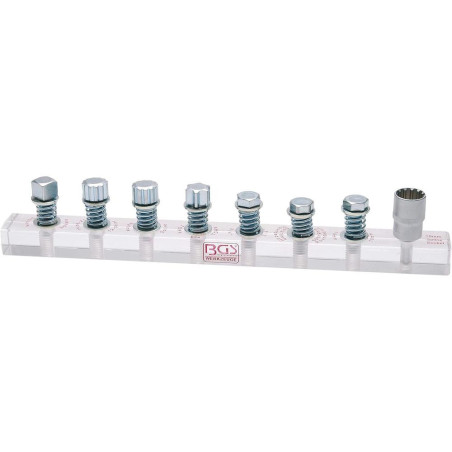 Bloc de Démonstration pour Douilles Gear Lock - 0,38x0,08x0,035 m - Compatible Système Gear Lock - Précision et Fiabilité - BGS