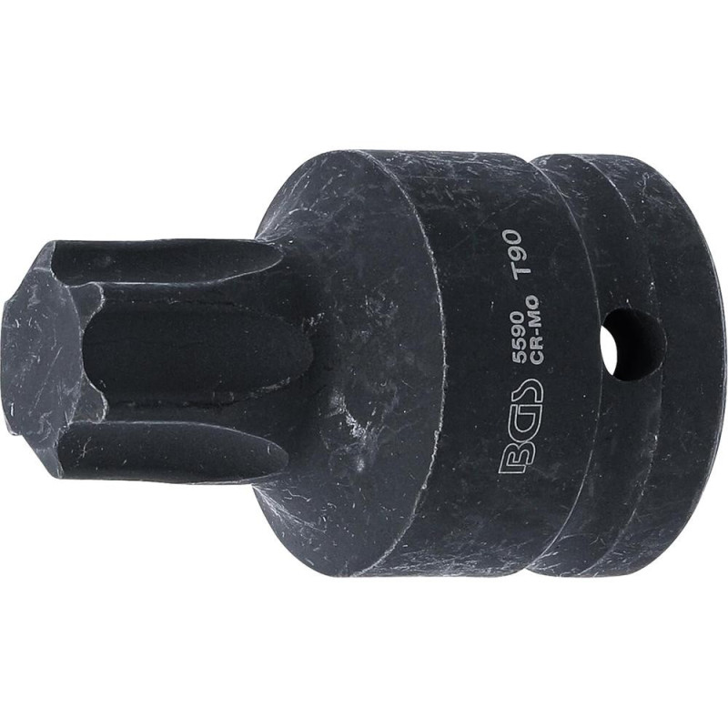 Douille à Embouts de Puissance 60 mm - Profil Torx T90, 20 mm (3/4\ ) - , Résistante et Précise - BGS