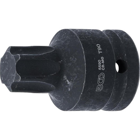 Douille à Embouts de Puissance 60 mm - Profil Torx T90, 20 mm (3/4\) - Résistante et Précise - D-Work