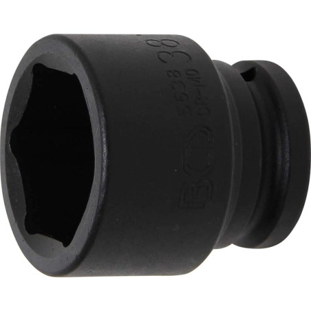 Douille à Choc Six Pans 20 mm (3/4 ) - 38 mm - Acier Résistant - Usage Professionnel et Durable - BGS