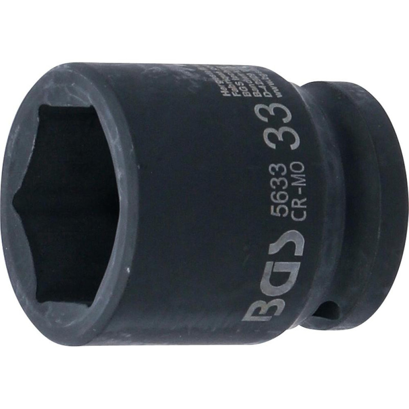Douille à Choc Six Pans 20 mm (3/4 ) - 33 mm - - Puissance et Durabilité - BGS