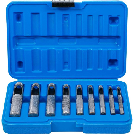 Jeu de Poinçons Creux 3-12 mm - 9 pcs - Précision et Polyvalence, Pro, Acier Durable - D-Work