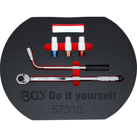 Kit Pneus pour Changement de Roues - 5 pcs - Outils Complets et Pratiques, Acier, Pro - D-Work