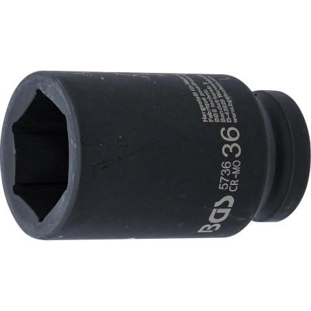 Douille à Choc Six Pans Longue 20 mm (3/4 ) - 36 mm Puissance et Durabilité - BGS