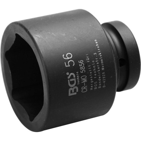 Douille à Choc Six Pans 25 mm (1 ) 56 mm - Acier Résistant - Usage Professionnel et Durable - BGS