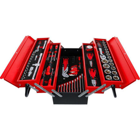 Caisse à Outils Métallique 86 pcs - Assortiment Complet - Robustesse et Organisation Optimale, Pro - D-Work
