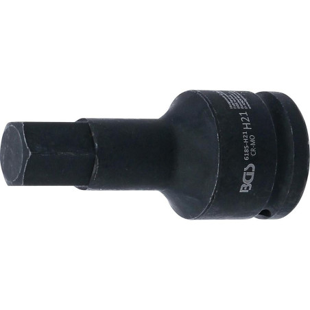 Douille à Embouts à Choc 100 mm - 20 mm (3/4 ), Six Pans Intérieurs 21 mm - - Résistante et Précise - BGS