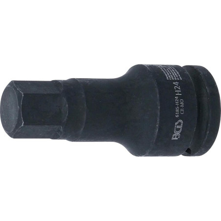 Douille à Embouts à Choc 100 mm - 20 mm (3/4 ), Six Pans Intérieurs 24 mm - Puissance et Durabilité - BGS