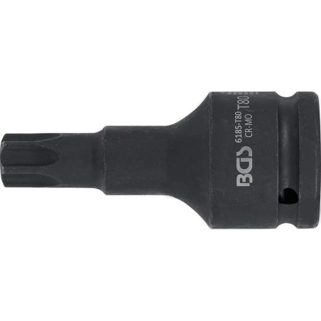 Douille à Embouts à Choc 100 mm - 20 mm (3/4 ), Profil Torx T80 - - Puissance et Précision - BGS