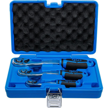Jeu de Cliquets Denture Fine 6,3 mm - 12,5 mm - 3 pcs - Précision et Polyvalence, Zones Difficiles - D-Work
